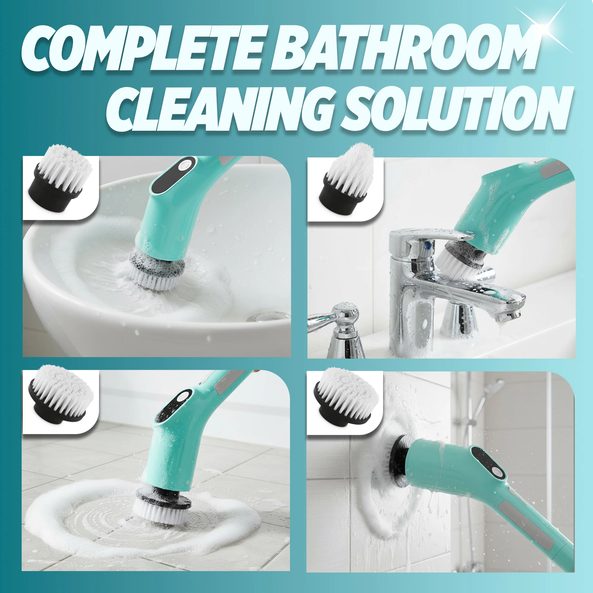 8-In-1 Electric Cleaning Brush Scrubber (Spotzero by Milton) - Image 3