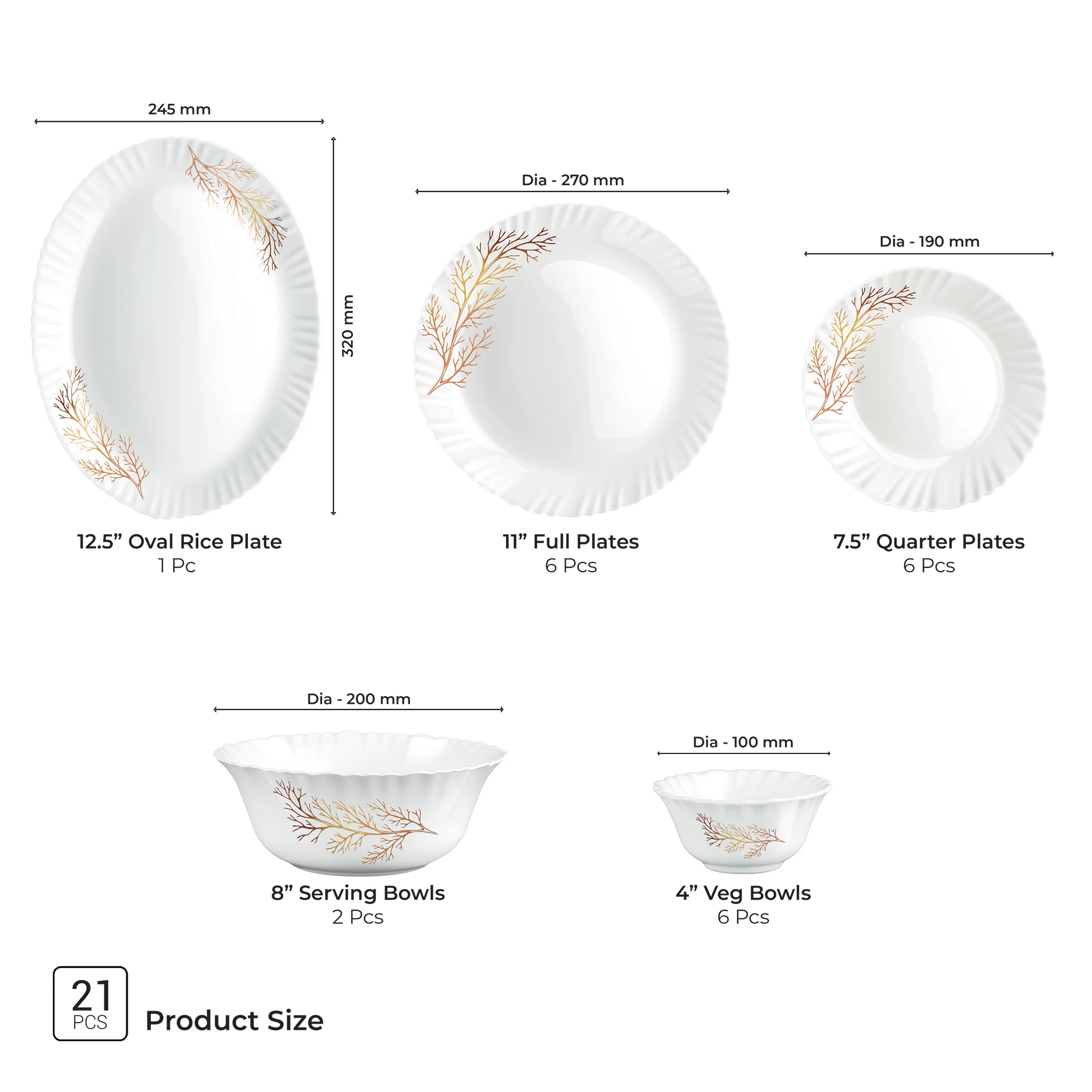 Aurelia Collection Dinner Set - SILVIA - Image 8