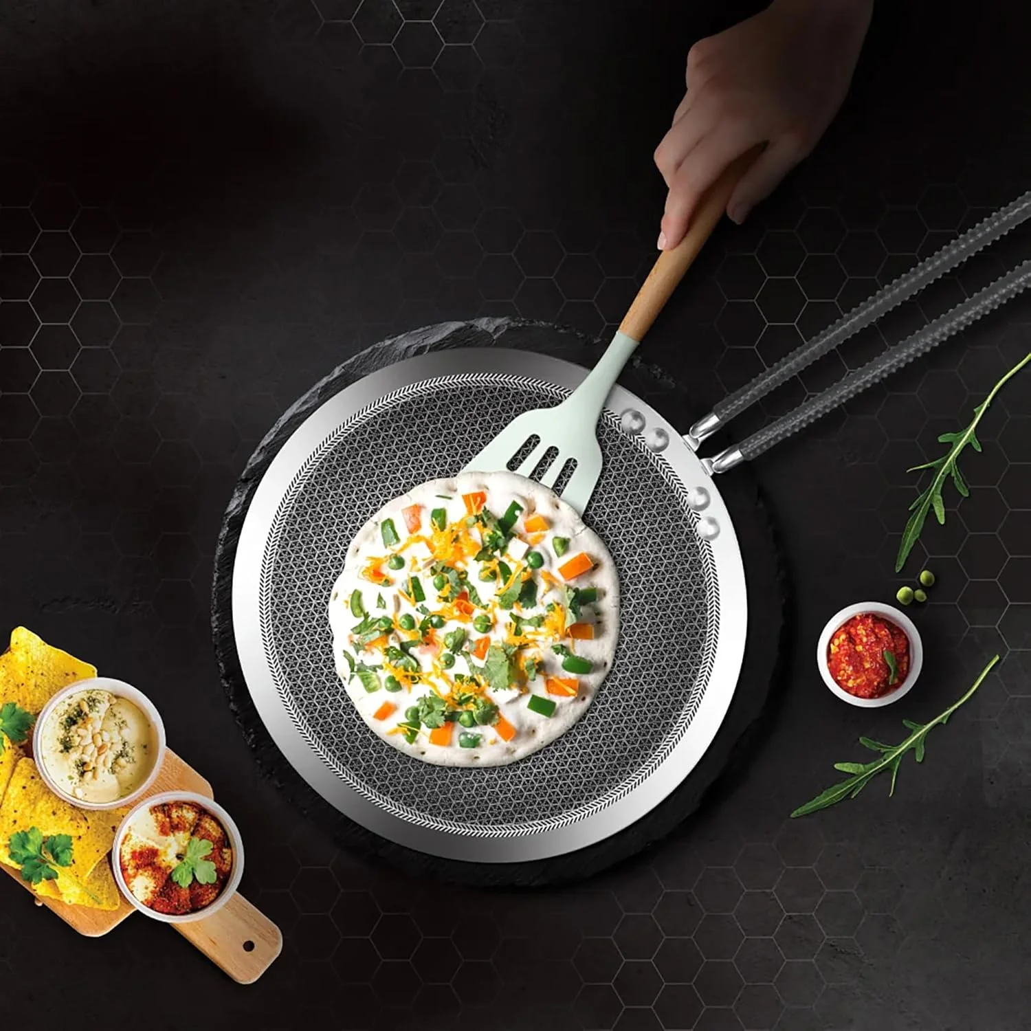 Concave Tawa Honeycomb - (Pro Cook By Milton) - Image 5