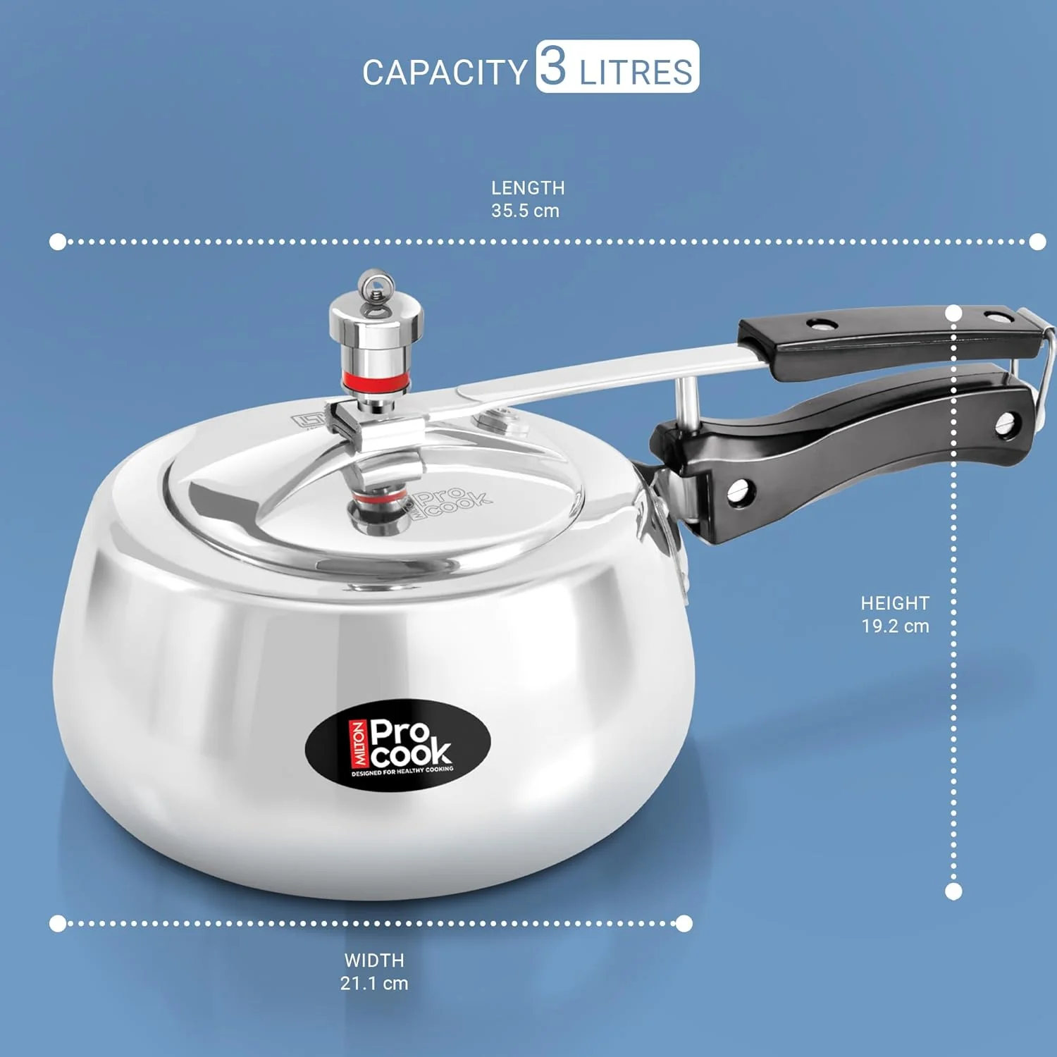 Curve Aluminium Pressure Cooker Inner Lid (Milton Procook) - Image 4