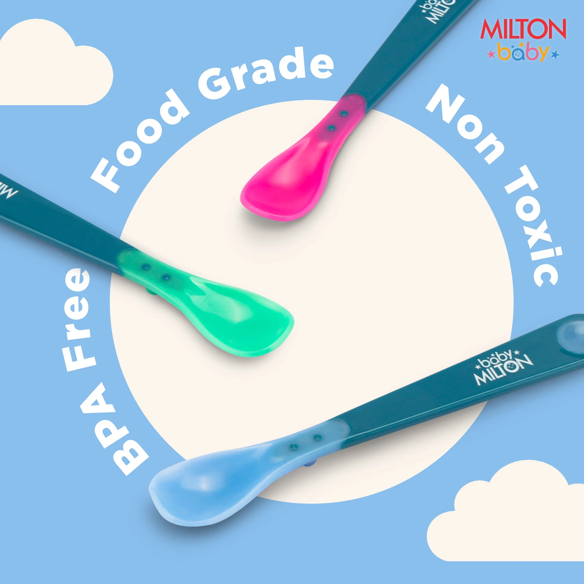 Heat Sensitive Spoon For Baby - Set of 3 (Milton) - Image 4