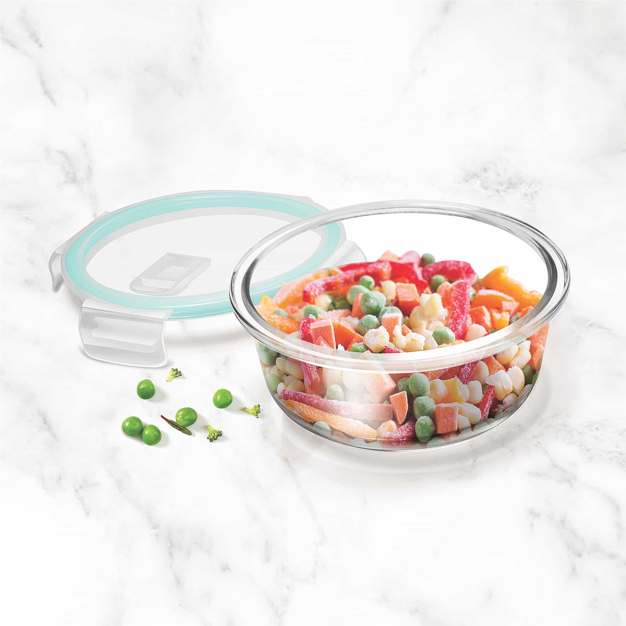 Hi Borosilicate Clip Fresh Round Container (Treo by Milton) - Image 2
