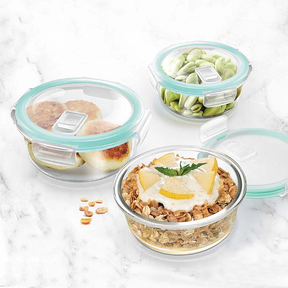 Hi Borosilicate Clip Fresh Round Container (Treo by Milton) - Image 3