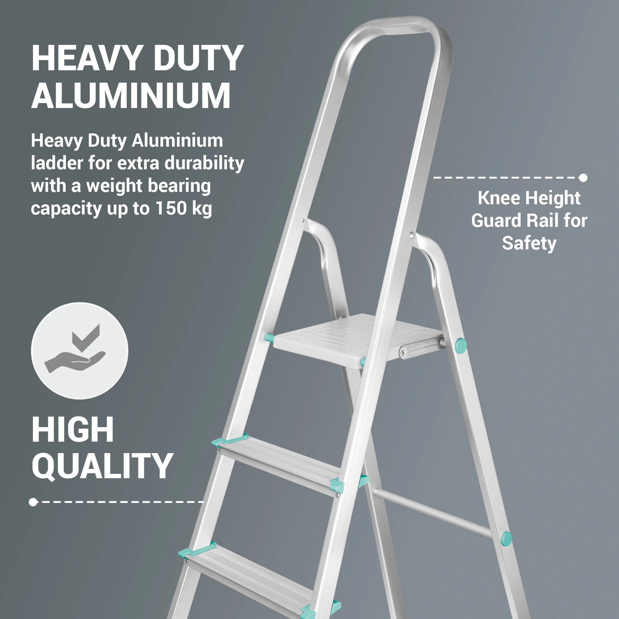 Foldable Aluminum Ladder (Milton) - Image 2