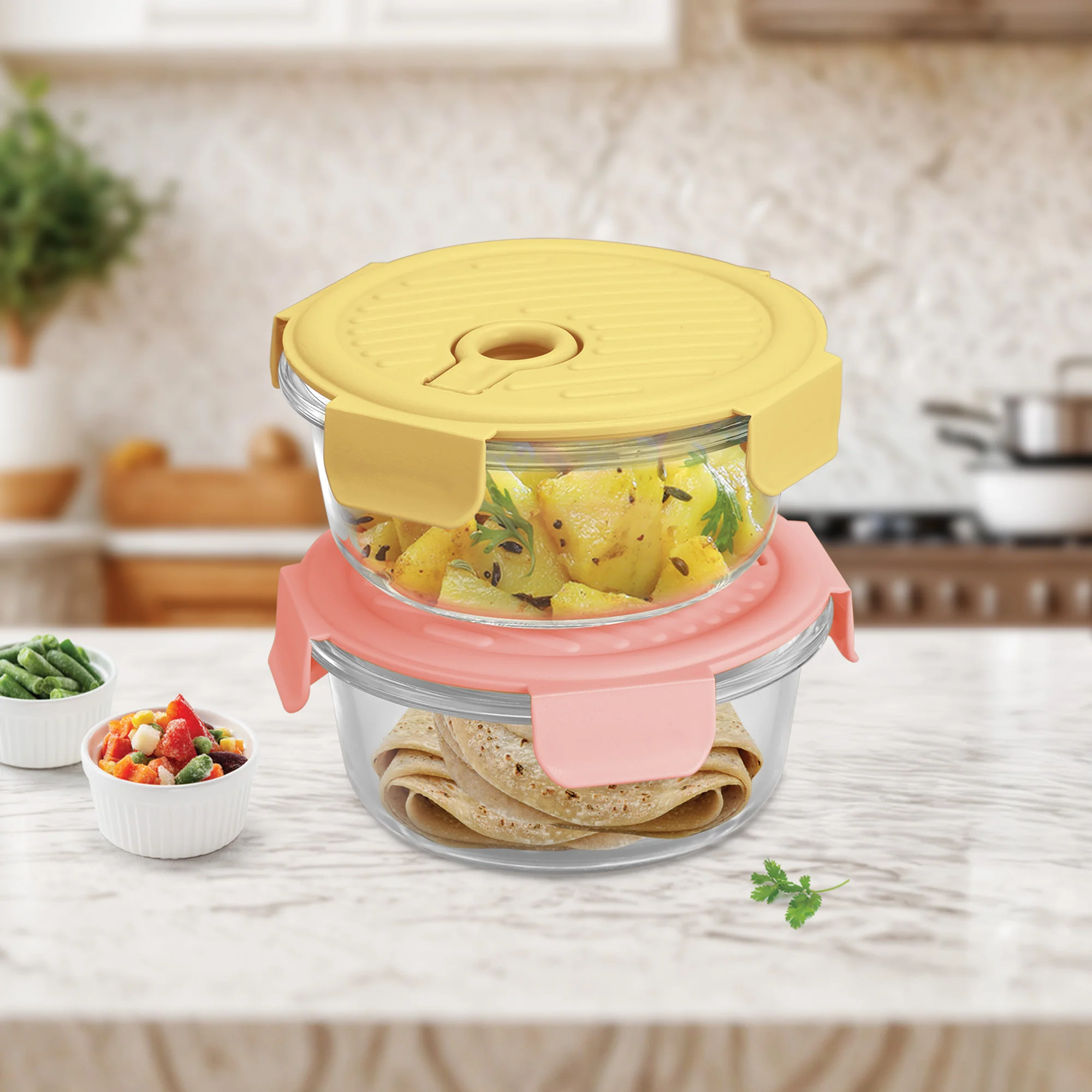 Lumino Fresh Round Containers (Treo by Milton)