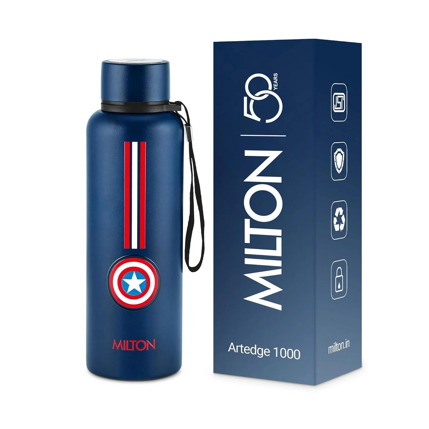 Marvel Captain America Artedge Water Bottle (Milton) - Image 5