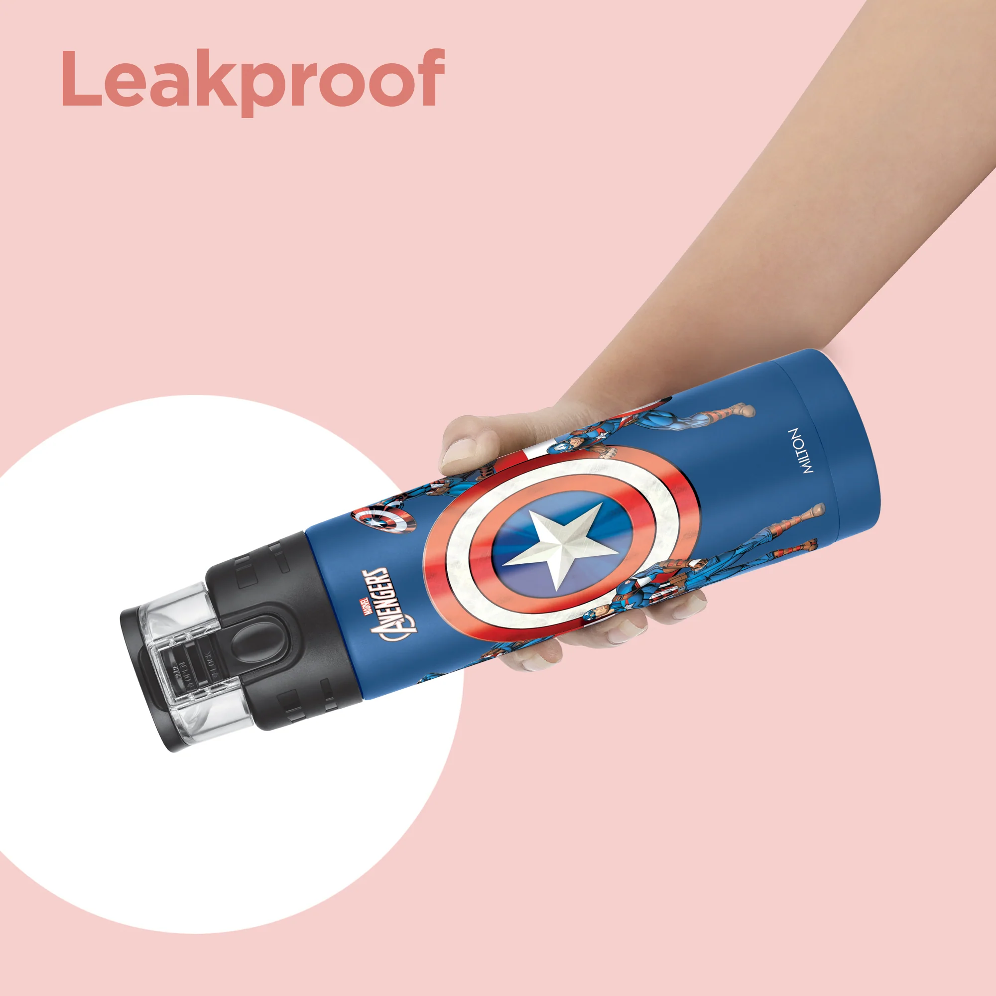 Marvel Mighty Captain America Thermosteel Bottle (Milton) - Image 6