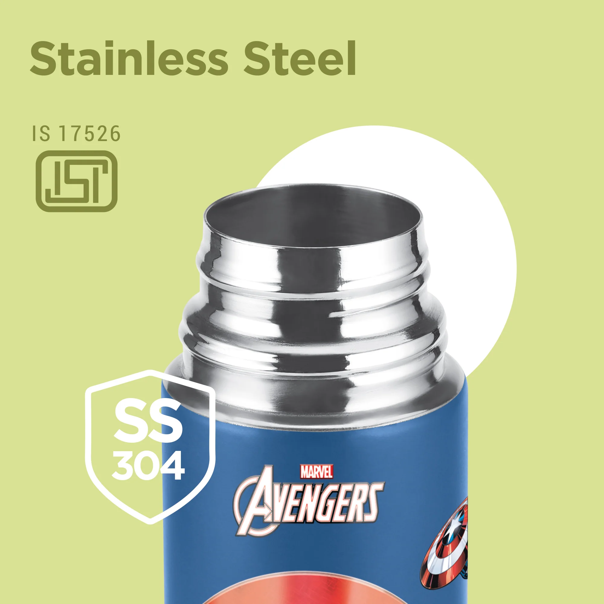 Marvel Mighty Captain America Thermosteel Bottle (Milton) - Image 7