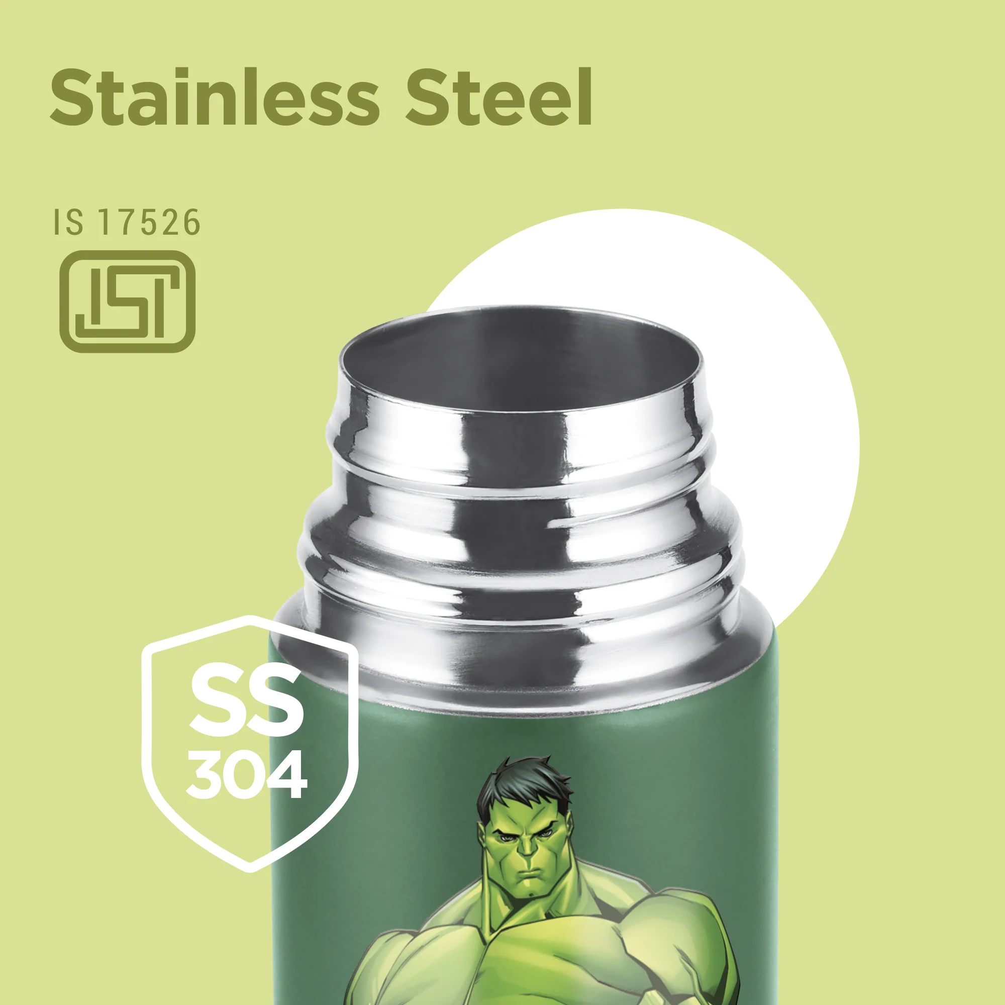 Marvel Mighty Hulk Thermosteel Bottle (Milton) - Image 6