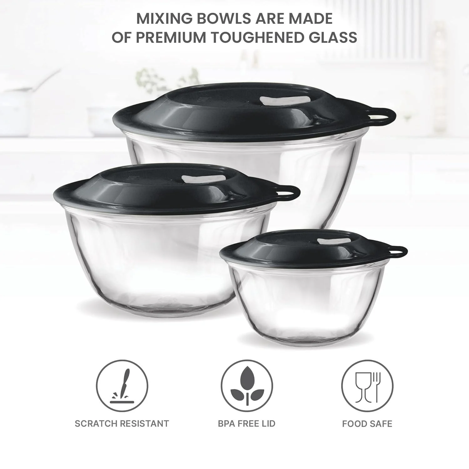 Mixing Bowl 3pc Set With Eazy Lid (Treo by Milton) - Image 2