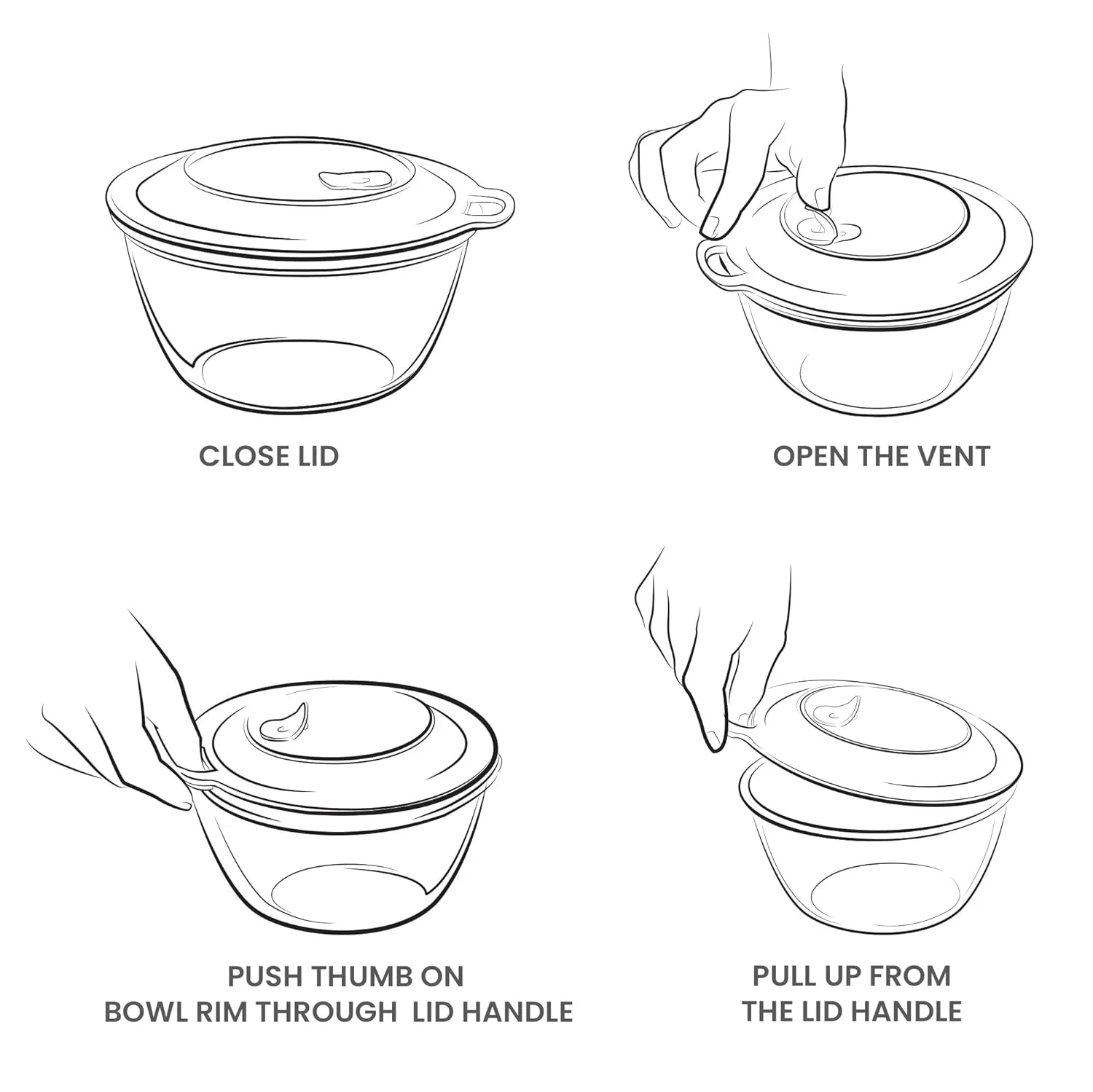 Mixing Bowl 3pc Set With Eazy Lid (Treo by Milton) - Image 5