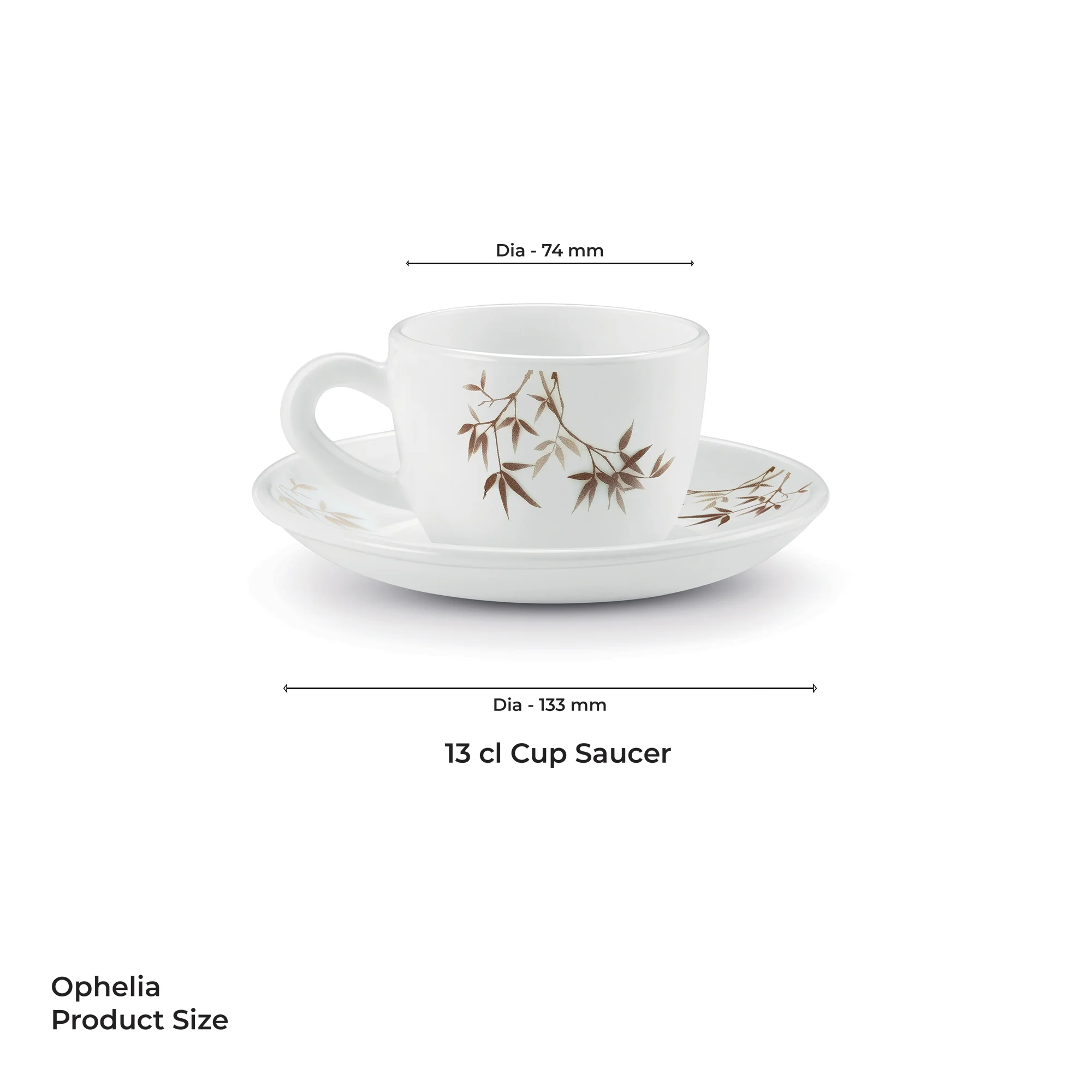 Ophelia 13 CL Cup Saucer Set - ARASHI (Treo by Milton) - Image 3