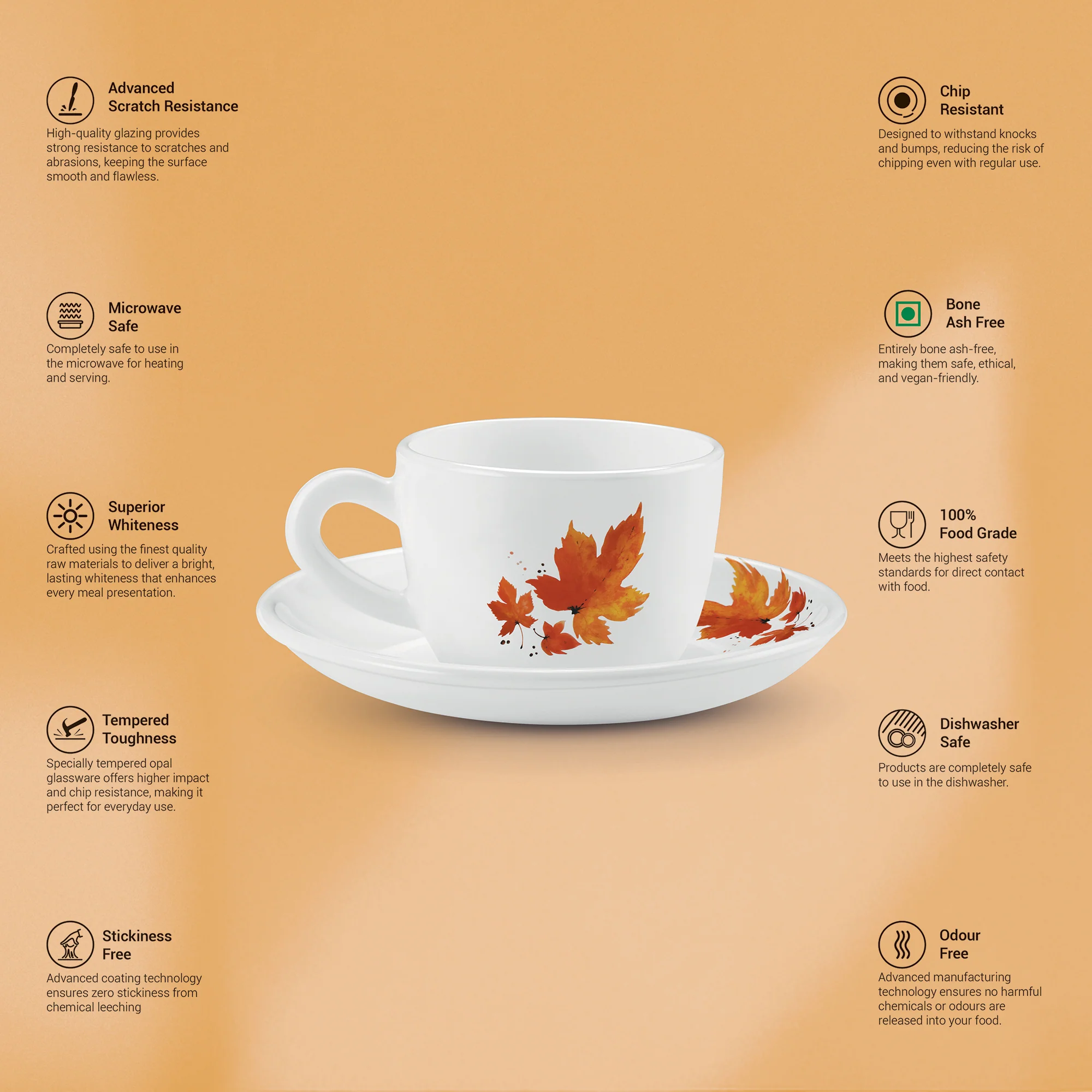 Ophelia 13 CL Cup Saucer Set - MAPELLE (Treo by Milton) - Image 2