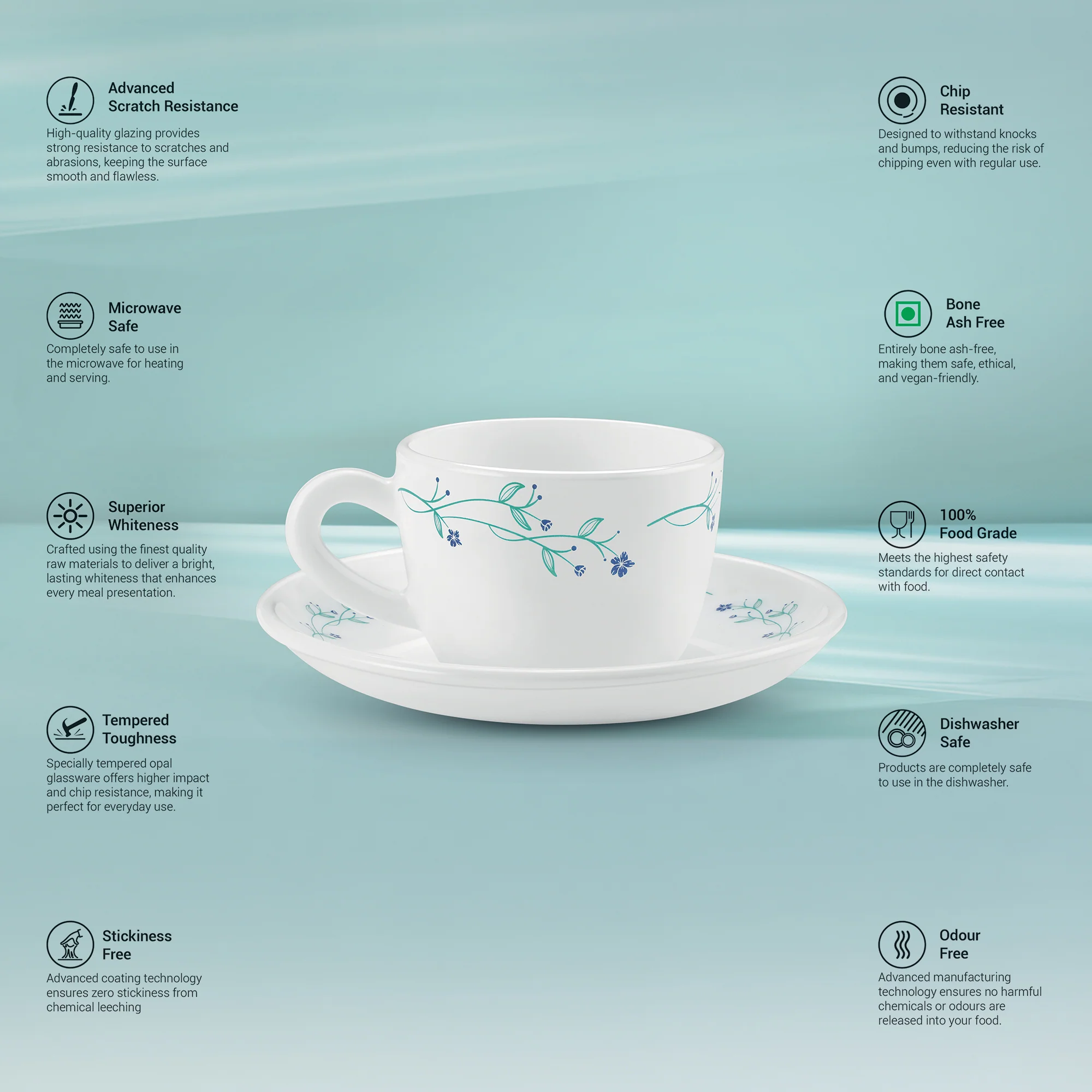 Ophelia 13 CL Cup Saucer Set - MUREL (Treo by Milton) - Image 2