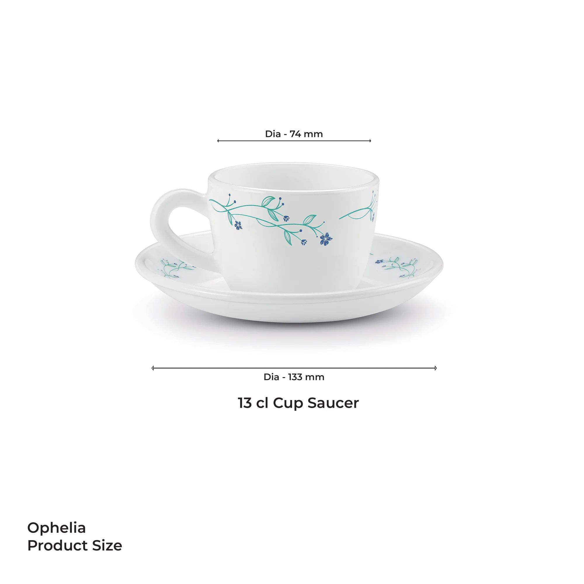 Ophelia 13 CL Cup Saucer Set - MUREL (Treo by Milton) - Image 3
