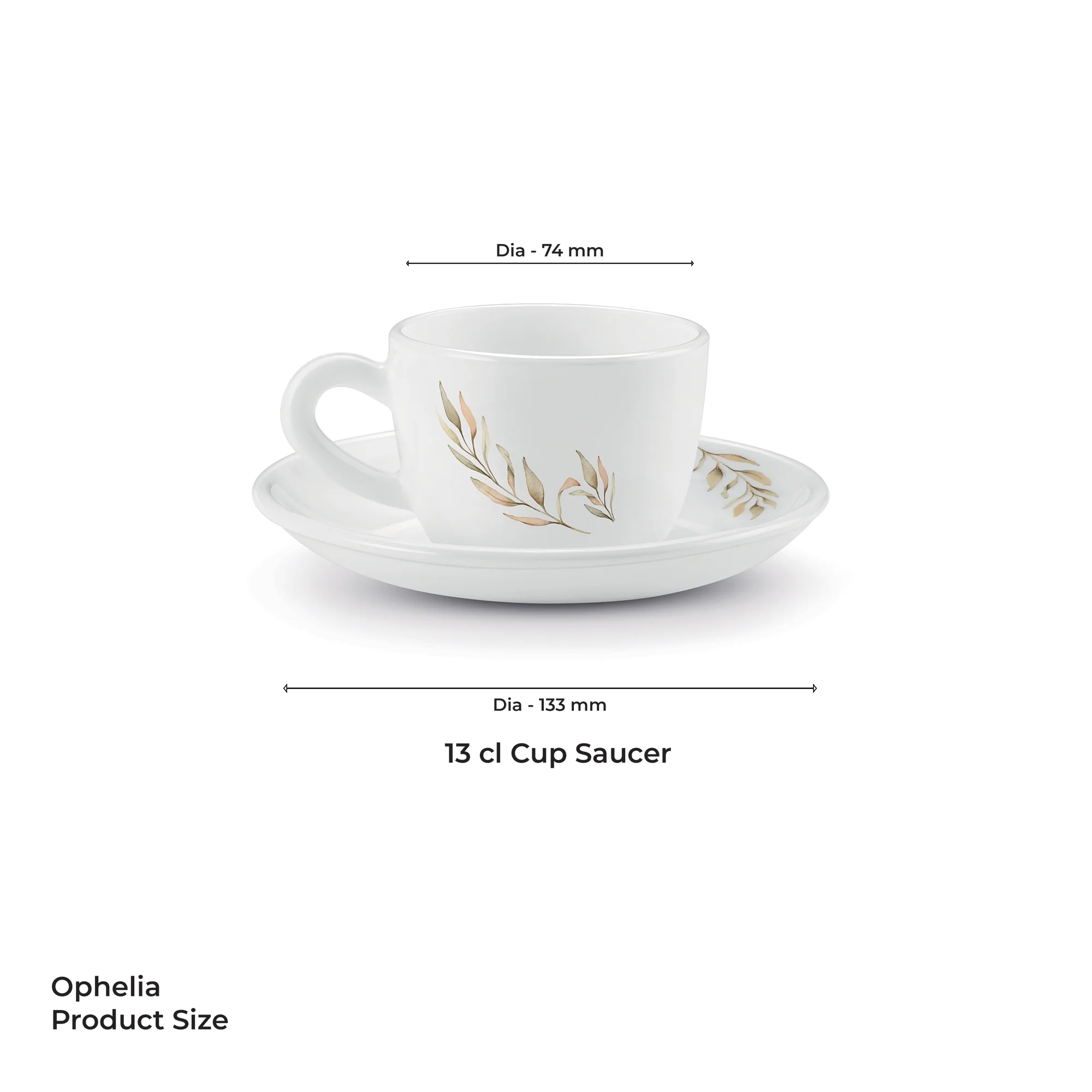 Ophelia 13 CL Cup Saucer Set - SELENE (Treo by Milton) - Image 3