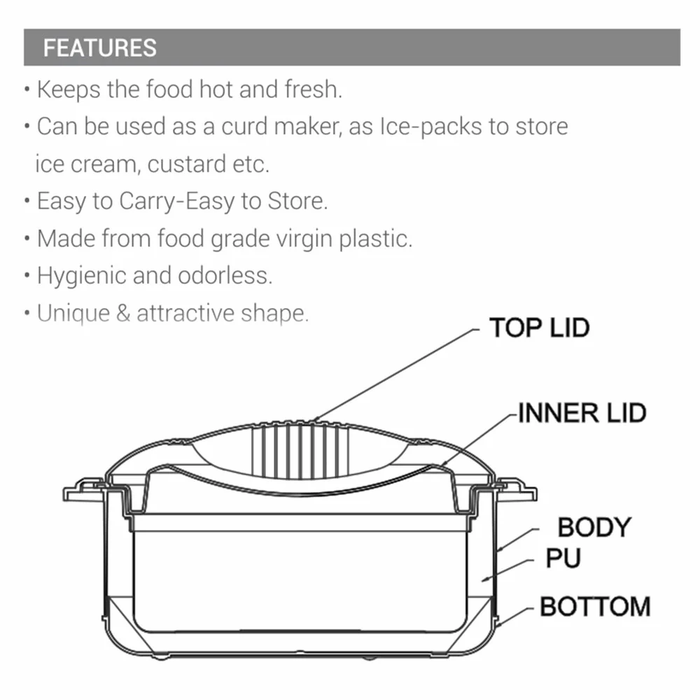 Orchid Insulated Stainless Steel Casserole (Milton) - Image 4