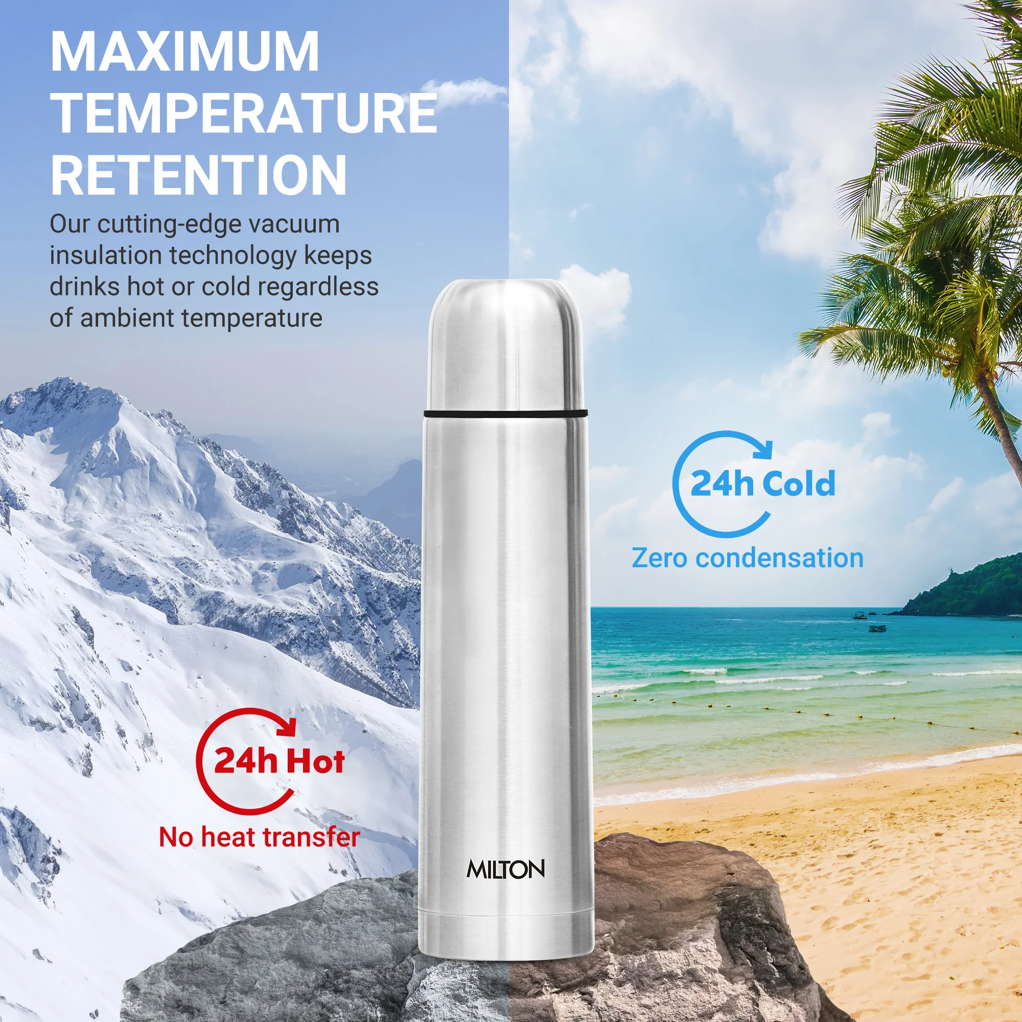 Flip Lid Thermosteel Bottle (Milton) - Image 2