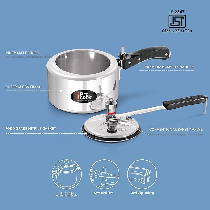 Pressure Cooker Inner Lid Non Induction (Milton Procook) - Image 5