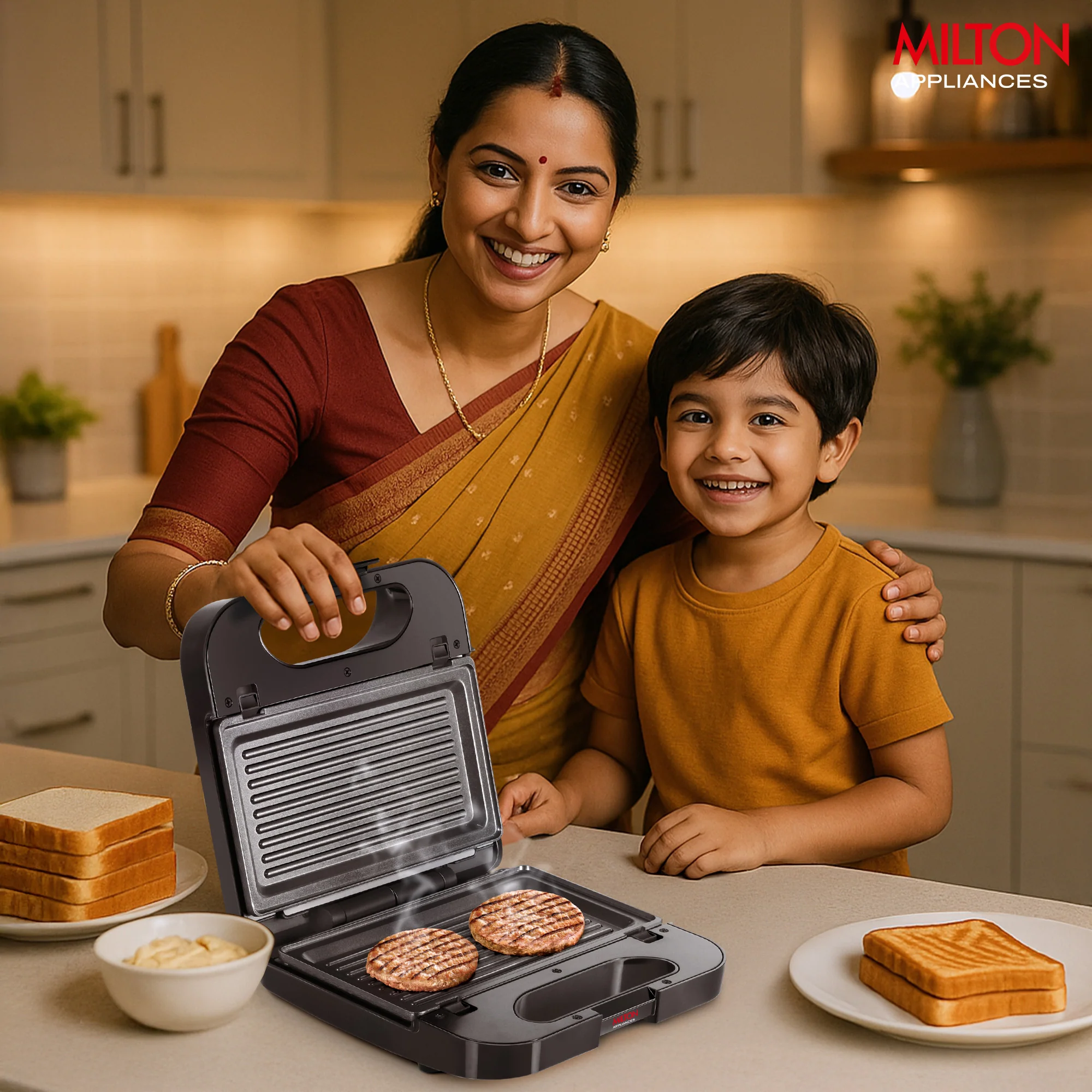 Wodden Sandwich Griller HSM003 3-IN-1 (Milton) - Image 8
