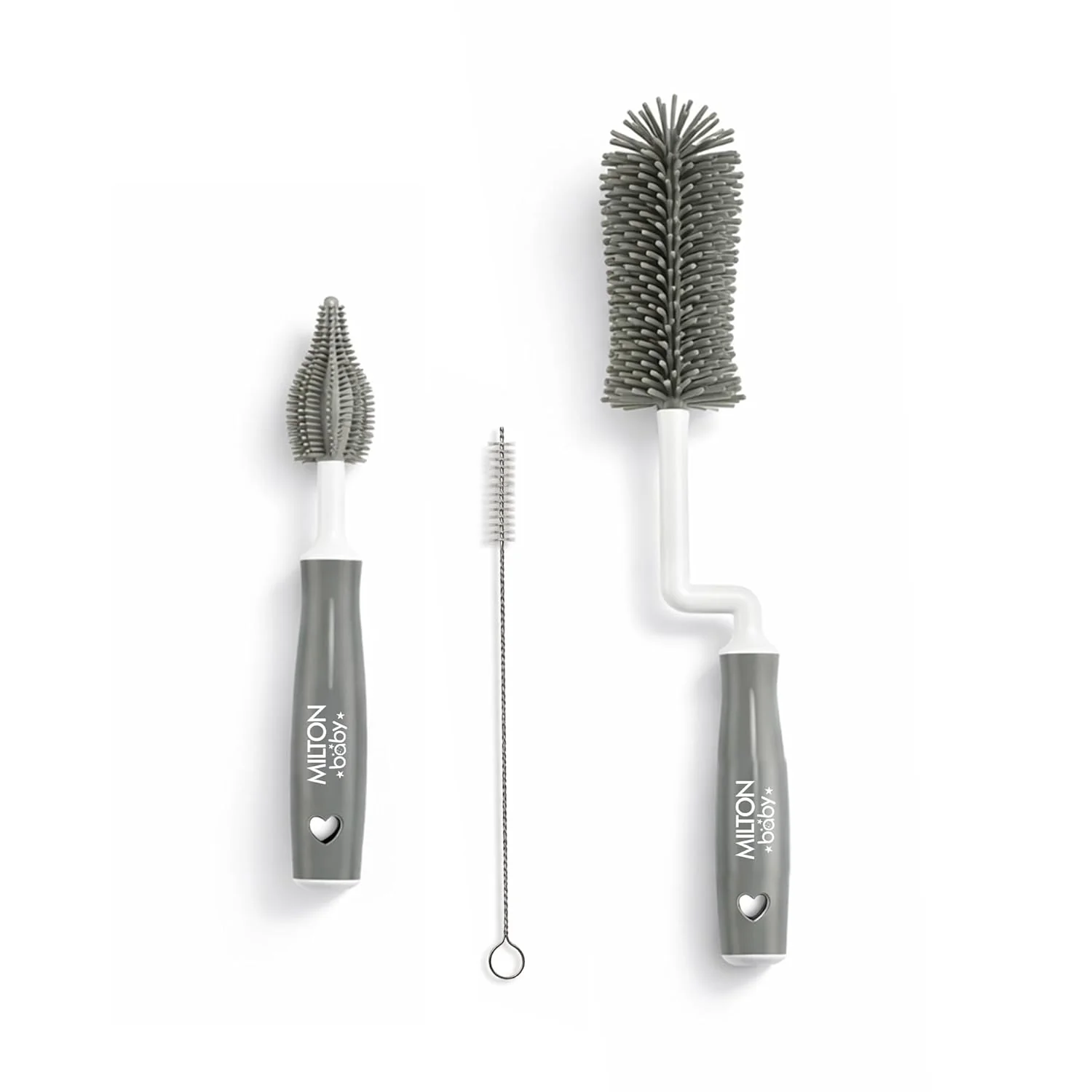 Silicone 3-In-1 Bottle Brush Set For Baby (Milton)