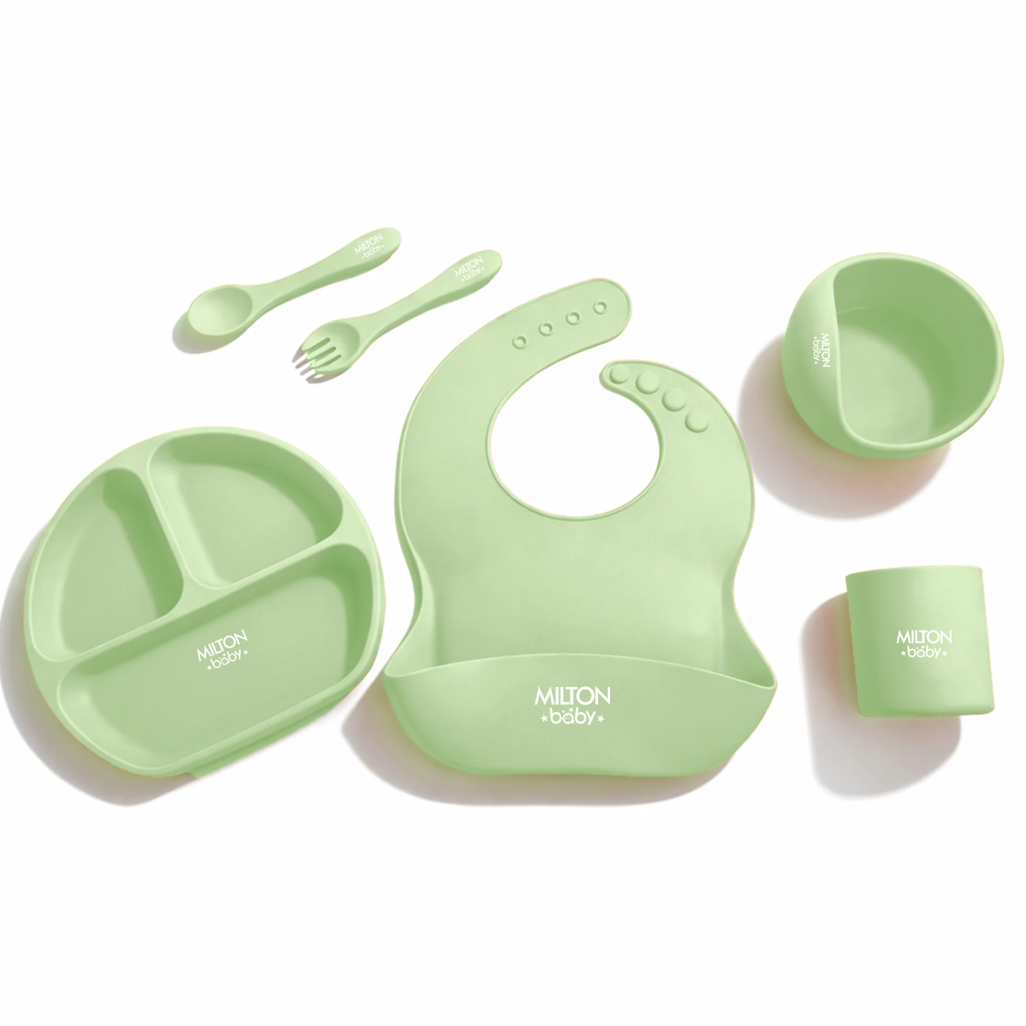 Silicone Feeding 6 Pcs Set For Baby (Milton) - Image 4