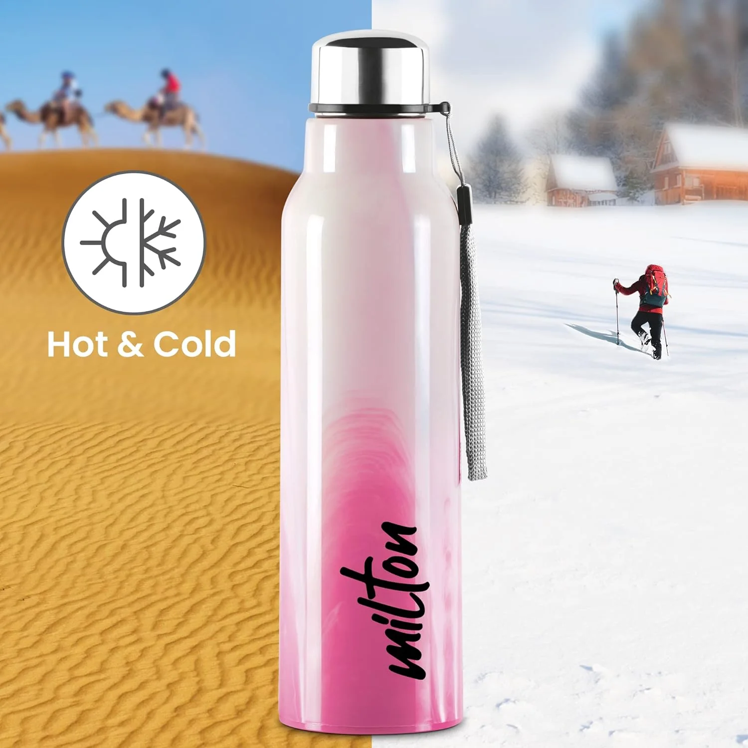 Steel Marble Water Bottle (Milton) - Image 2