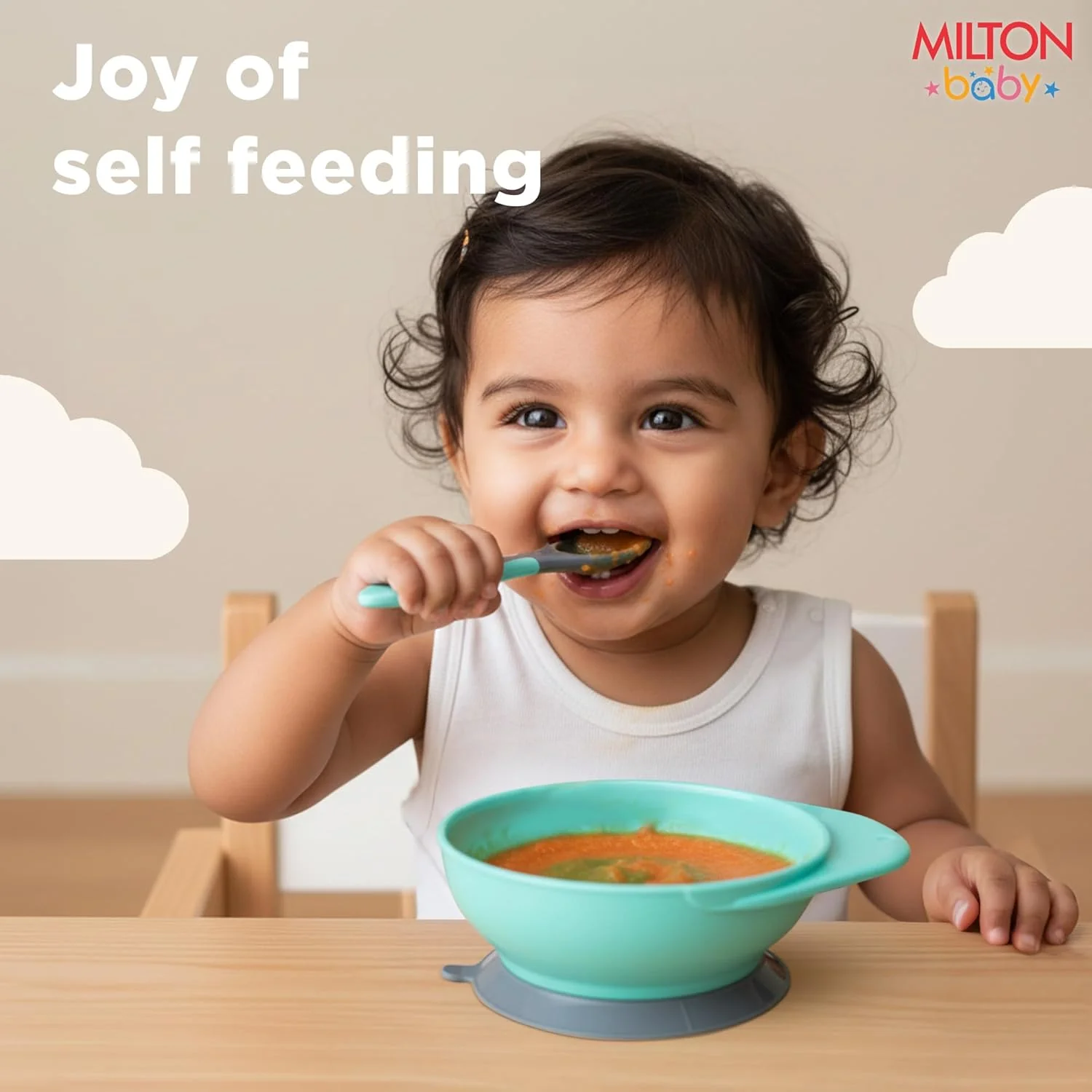 Suction Bowl With Lid Spoon For Baby (Milton) - Image 5