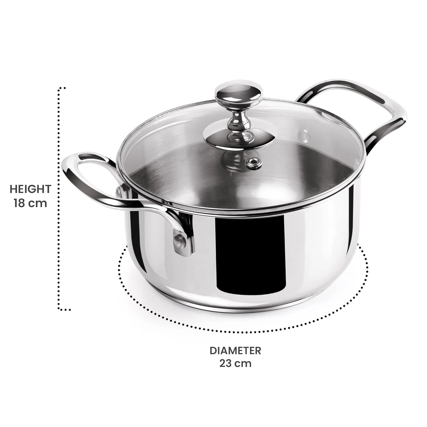 Tri Ply Stainless Steel Casserole With Lid Sandwich Bottom (Milton Procook) - Image 11